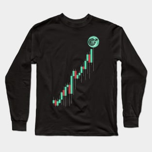 Vintage Stock Chart Evergrow EGC Coin To The Moon Trading Hodl Crypto Token Cryptocurrency Blockchain Wallet Birthday Gift For Men Women Kids Long Sleeve T-Shirt